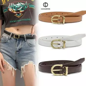 Женский ремень, винтажный модный ремень из искусственной кожи, дизайнерский женский ремень для джинсов и платьев, черный ремень, женский ремень для брюк DT166 100cm белый