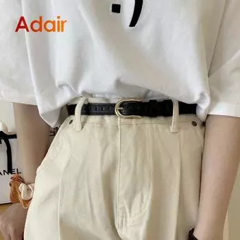 Женский ремень высокого качества, дизайнерский для джинсов, модные повседневные ремни для женщин, женский ремень с пряжкой из искусственной кожи, однотонный ремешок AL097 105CM чёрный