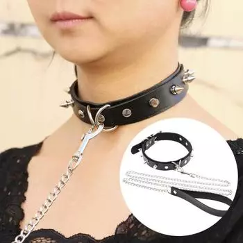 Женский ремешок-цепочка из искусственной кожи, бондаж, колье, раб, принадлежности для косплея