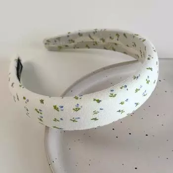 Женский Ретро Элегантный Обруч для Волос Синий Цветочный Цветы Широкие Повязки на Голову Девушка Сладкий Милый Ободок для Волос Женская Мода Вечеринка Аксессуары для Волос