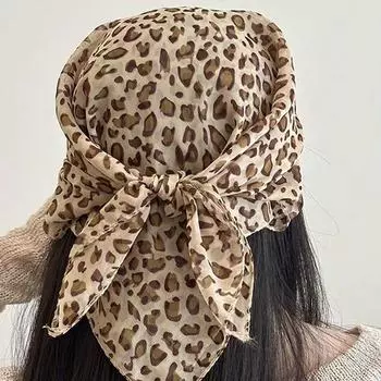 Женский ретро-платок с леопардовым принтом в американском стиле хип-хоп-стрит-панк