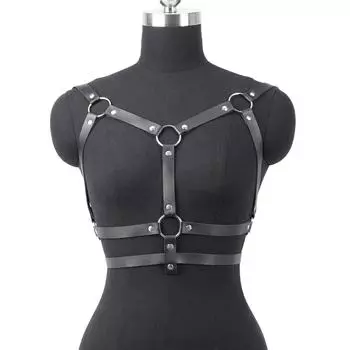 Женский ретро-ремень, облегающий ремень, пояс-жилет, искусственная кожа, подходит для повседневной одежды, пояс-сбруя One size чёрный