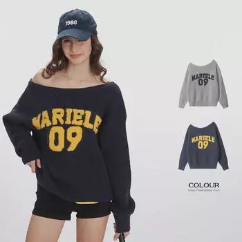 Женский ретро-жаккардовый свитер Nariele с открытыми плечами Small