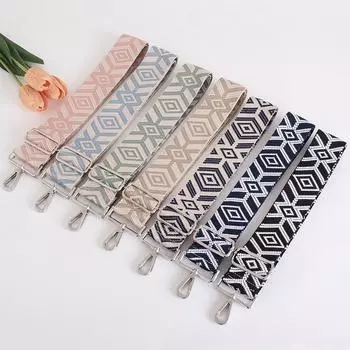 Женский роскошный ремень через плечо с полигональным узором шириной 5 см Light Gold Buckle