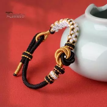 Женский ручной плетеный узел из веревки, милый цвет, регулируемый, плетеный вручную, цветочный дизайн, романтический любовный символизм, браслет на день святого валентина, годовщины, подарок