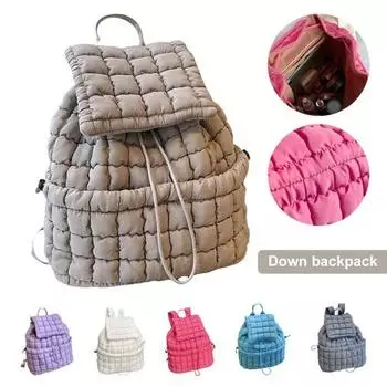 Женский рюкзак 18 л, большая емкость, большая несущая способность, пузырчатая текстура, внешняя бутылка для воды чёрный