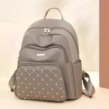 Женский рюкзак большой емкости на молнии, дорожная сумка чёрный