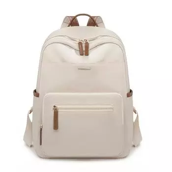 Женский рюкзак большой емкости нейлоновый школьный рюкзак для школьников на открытом воздухе легкий дорожный рюкзак бежевый
