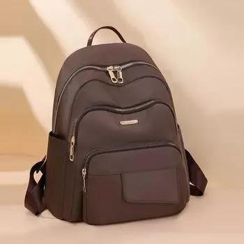 Женский рюкзак большой емкости, однотонная пригородная сумка для женщин чёрный