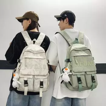 Женский рюкзак большой емкости с принтом медведя, студенческий школьный рюкзак, мужской дорожный рюкзак чёрный