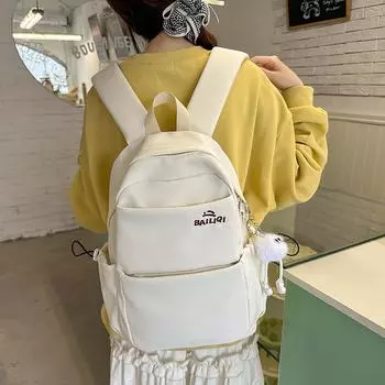 Женский рюкзак большой емкости, студенческий школьный рюкзак для путешествий чёрный