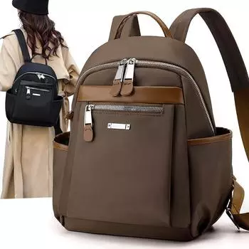 Женский рюкзак большой емкости сумка через плечо однотонный водонепроницаемый дорожный рюкзак чёрный