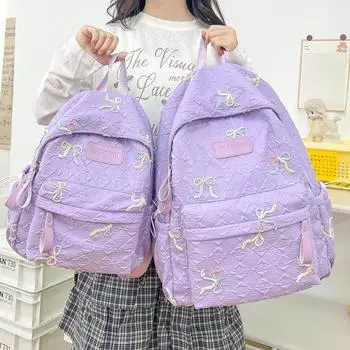 Женский рюкзак большой вместимости Bow Commuter Student Schoolbag Small розовый