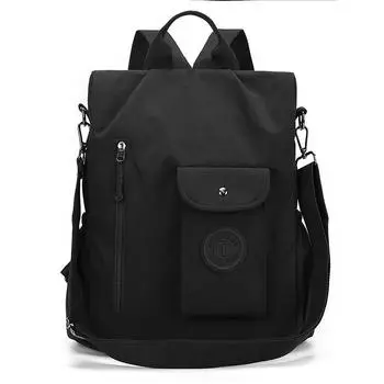 Женский рюкзак большой вместимости, многофункциональная сумка через плечо чёрный