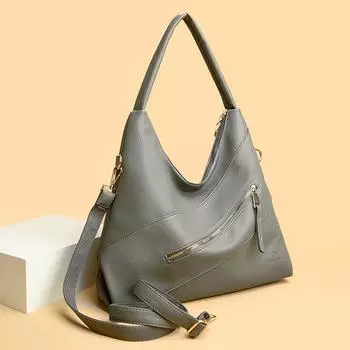 Женский рюкзак большой вместимости, наплечная сумка, кроссбоди, портативный, премиум, подарок для девушек, тренд серый