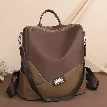 Женский рюкзак большой вместимости, новинка 2023 года, повседневный школьный рюкзак из ткани Оксфорд, уличный дорожный рюкзак чёрный