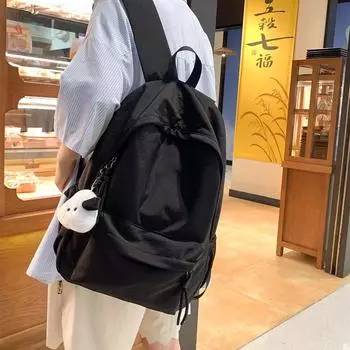 Женский рюкзак большой вместимости, однотонный, студенческий рюкзак, мужской школьный рюкзак красный