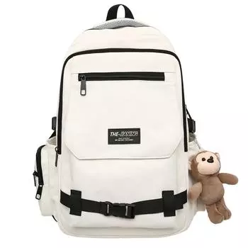 Женский рюкзак большой вместимости, школьный рюкзак для школьников, мужской легкий дорожный рюкзак белый