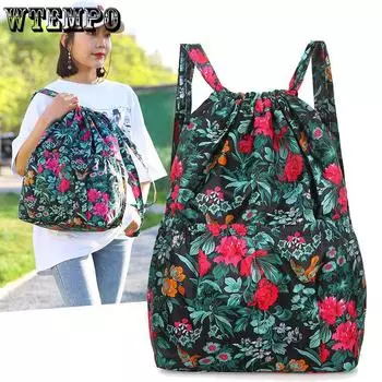 Женский рюкзак большой вместимости, складной легкий рюкзак, женский большой рюкзак для отдыха, школьный рюкзак с завязками и двойной спинкой big