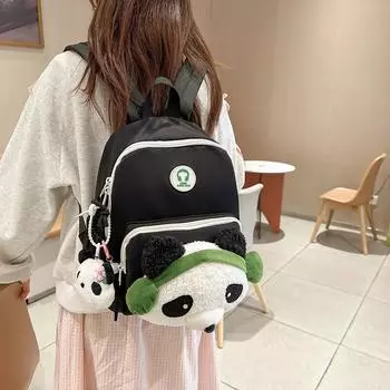 Женский рюкзак Cartoon Student Schoolbag чёрный