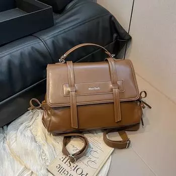 Женский рюкзак для колледжа, мягкая кожаная сумка через плечо, многофункциональная сумка коричневый