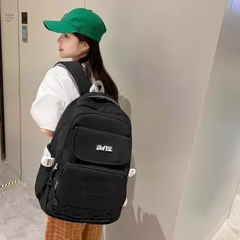 Женский рюкзак для отдыха на природе, школьный рюкзак для школьников чёрный