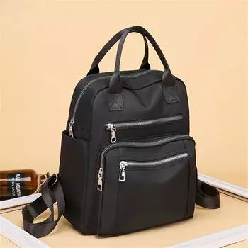 Женский рюкзак для путешествий, повседневные водонепроницаемые сумки-оксфорды на плечо, женская сумка большой вместимости, черный кошелек, школьный рюкзак 27x14x30cm красный