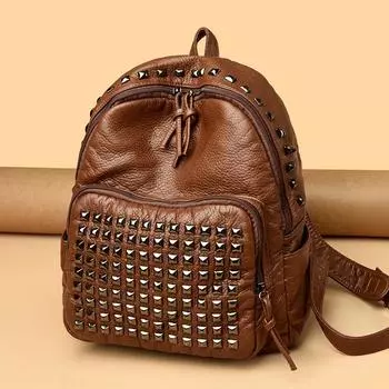 Женский рюкзак для путешествий, рюкзак большой емкости, рюкзак Rivet чёрный