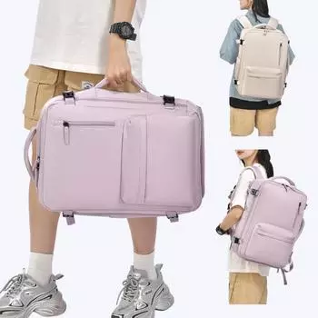 Женский рюкзак для путешествий с ручной кладью, сумка для ноутбука, большая вместимость, водонепроницаемый рюкзак one size светло-фиолетовый