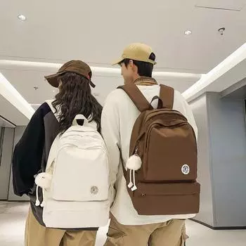 Женский рюкзак для школьников младших классов, школьный мужской нейлоновый рюкзак большой емкости чёрный