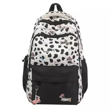 Женский рюкзак для школьников средней школы, рюкзак большой емкости чёрный