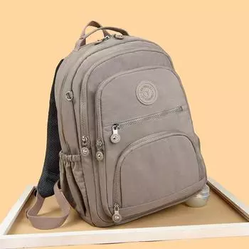 Женский рюкзак для средней школы, школьный рюкзак, легкий нейлоновый рюкзак, большая вместимость, дорожная сумка розовый