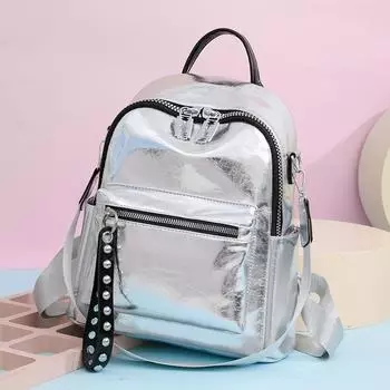 Женский рюкзак из мягкой кожи, дорожный рюкзак большой вместимости чёрный