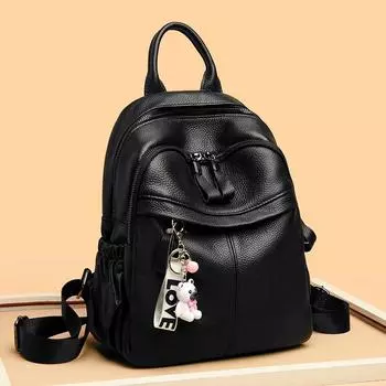 Женский рюкзак из натуральной кожи, мягкая кожаная школьная сумка, дорожные сумки большой вместимости