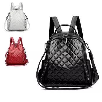 Женский рюкзак из натуральной кожи NP772588 25*11*31CM чёрный