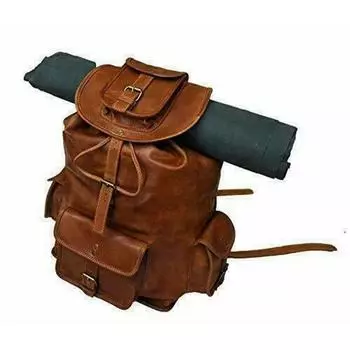 Женский рюкзак из натуральной винтажной кожи Коричневый рюкзак Дорожная сумка для ноутбука НОВИНКА 22 in коричневый