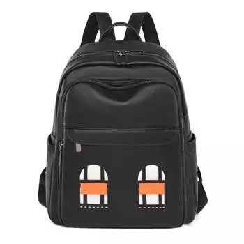 Женский рюкзак контрастного цвета, большой емкости, дорожный рюкзак из полиуретана белый