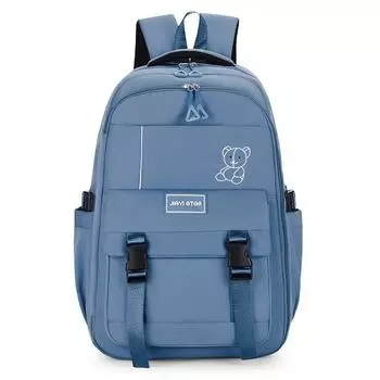 Женский рюкзак, легкий, школьный, рюкзак большой емкости чёрный