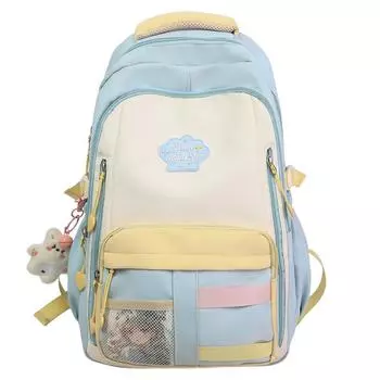 Женский рюкзак Легкий школьный рюкзак для ученицы старшей школы синий