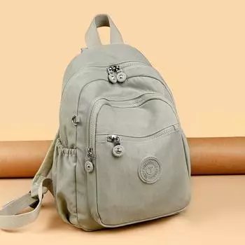 Женский рюкзак, легкий, водоотталкивающий, дорожный, нейлоновая сумка чёрный