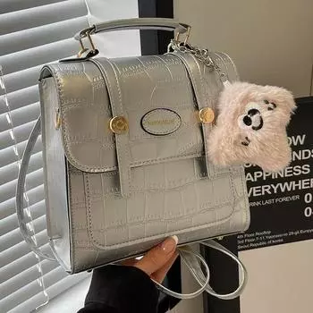 Женский рюкзак, маленький рюкзак, женская сумка-мессенджер премиум-класса, иностранная универсальная сумка через плечо коричневый