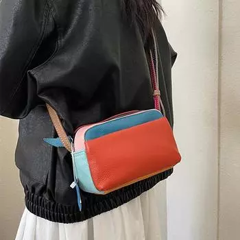 Женский рюкзак-мессенджер из натуральной кожи Высококачественные сумки Сумки-мессенджеры