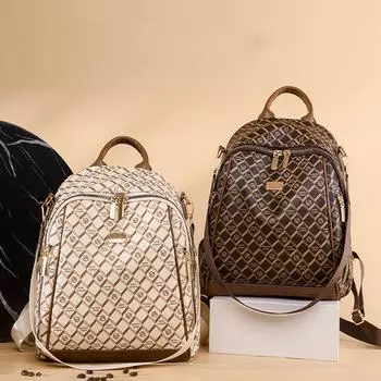 Женский рюкзак, модная винтажная сумка, школьные сумки, мужские высокого качества, большой вместительный дорожный рюкзак, сумка для ноутбука темно-коричневого