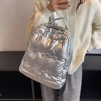 Женский рюкзак, модные космические хлопковые рюкзаки для подростков, студенческий пуховый школьный рюкзак, водонепроницаемая женская сумка на плечо, дорожный рюкзак One Size