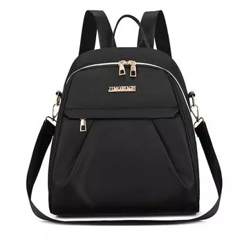 Женский рюкзак нейлоновый школьный рюкзак для школьников дорожный рюкзак чёрный