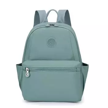 Женский рюкзак нейлоновый студенческий школьный рюкзак легкий однотонный дорожный рюкзак светло-синий