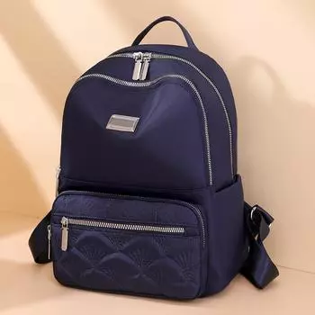 Женский рюкзак, однотонный рюкзак большой емкости, многослойная студенческая сумка чёрный