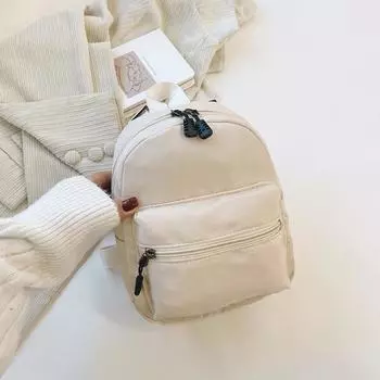 Женский рюкзак, однотонный рюкзак в консервативном стиле, студенческий школьный рюкзак для путешествий, сумки большой емкости, рюкзак из нейлонового материала чёрный