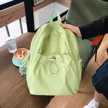 Женский рюкзак, однотонный студенческий школьный рюкзак, легкий рюкзак большой емкости чёрный