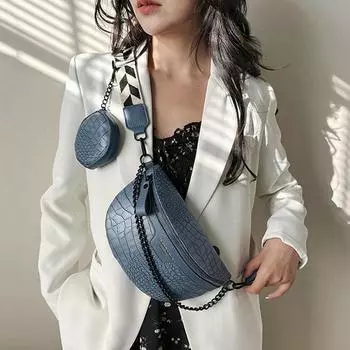 Женский рюкзак, поясная сумка, нагрудная сумка в крокодиловую полоску, кошелек для монет, модная женская поясная сумка, дизайнерские сумки через плечо через плечо One Size